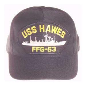 USS Hawes FFG-53 Cap (Dark Navy) (Direct Embroidered)