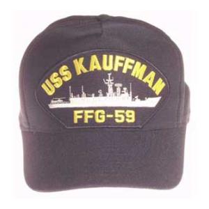 USS Kauffman FFG-59 Cap (Dark Navy) (Direct Embroidered)