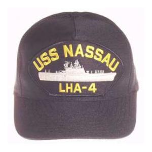 USS Nassau LHA-4 Cap (Dark Navy) (Direct Embroidered)