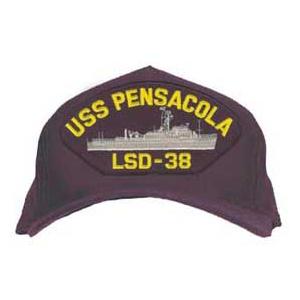 USS Pensacola LSD-38 Cap (Dark Navy) (Direct Embroidered)