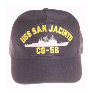 USS San Jacinto CG-56 Cap (Dark Navy) (Direct Embroidered)