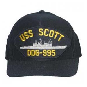 USS Scott DDG-995 Cap (Dark Navy) (Direct Embroidered)