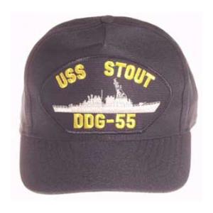 USS Stout DDG-55 Cap (Dark Navy) (Direct Embroidered)