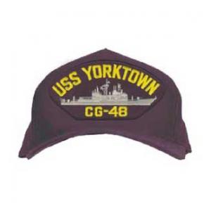 USS Yorktown CG-48 Cap (Dark Navy) (Direct Embroidered)