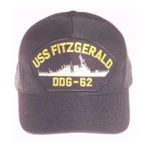 USS Fitzgerald DDG-62 Cap (Dark Navy) (Direct Embroidered)