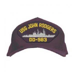 USS John Rodgers DD-983 Cap (Dark Navy) (Direct Embroidered)