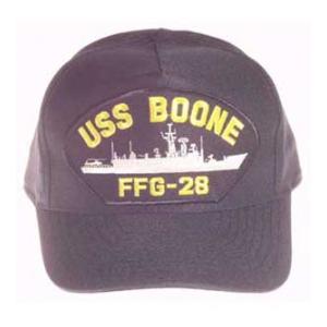 USS Boone FFG-28 Cap (Dark Navy) (Direct Embroidered)