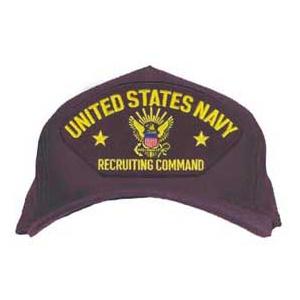 United States Navy Recruiting Command Cap with Emblem (Dark Navy)