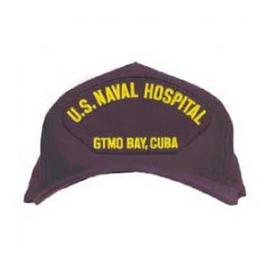 U. S. Naval Hospital - Gtmo Bay, Cuba Cap (Dark Navy) (Direct Embroidered)