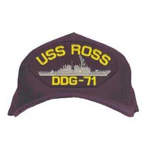 USS Ross DDG-71 Cap (Dark Navy) (Direct Embroidered)