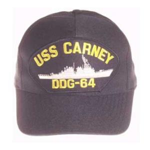 USS Carney DDG-64 Cap (Dark Navy) (Direct Embroidered)