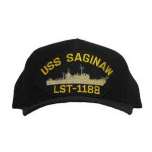 USS Saginaw LST-1188 Cap (Dark Navy) (Direct Embroidered)