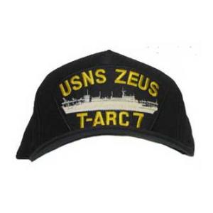 USNS Zeus T-ARC 7 Cap with Boat (Dark Navy)