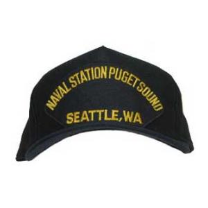 Naval Station Puget Sound - Seattle, WA Cap (Dark Navy) (Direct Embroidered)