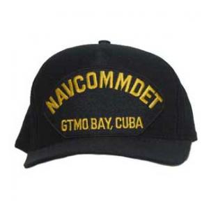 NAVCOMMDET Gtmo Bay, Cuba Cap with Letters Only (Dark Navy) (Direct Embroidered)