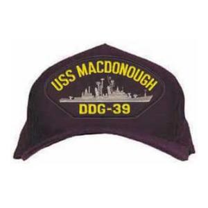 USS Macdonough DDG-39 Cap (Dark Navy) (Direct Embroidered)