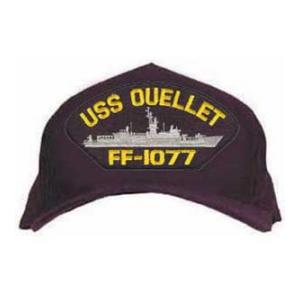 USS Ouellet FF-1077 Cap (Dark Navy) (Direct Embroidered)