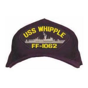 USS Whipple FF-1062 Cap (Dark Navy) (Direct Embroidered)