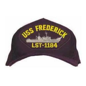 USS Frederick LST-1184 Cap (Dark Navy) (Direct Embroidered)