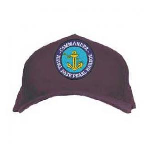 Cap with Naval Base - Pearl Harbor - Commander Emblem (Dark Navy)