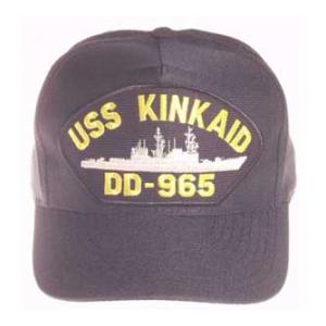 USS Kinkaid DD-965 Cap (Dark Navy) (Direct Embroidered)