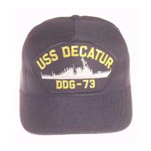 USS Decatur DDG-73 Cap (Dark Navy) (Direct Embroidered)