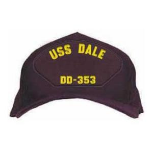 USS Dale DD-353 Cap Plain (Dark Navy) (Direct Embroidered)