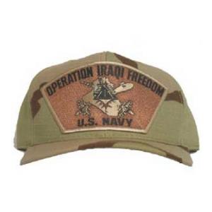 Operation Iraqi Freedom US Navy Cap with Emblem (Desert Camo)