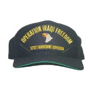 Operation Iraqi Freedom 101st Airborne Division Cap with Eagle (Black)