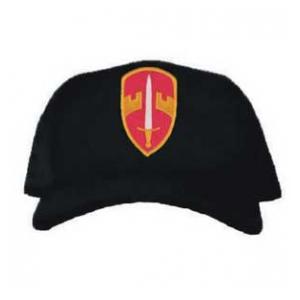 Cap with Military Assistance Command Vietnam Veteran Patch (Black)