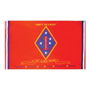 Marines 1st Division Flag (Red) (3' x 5')