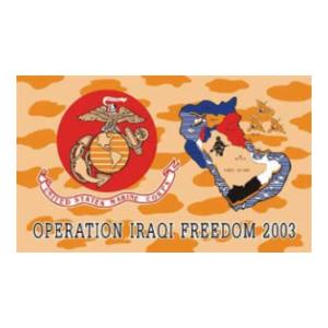 Marines Iraqi Freedom Flag (3' X 5')