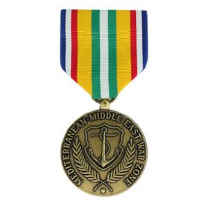 Merchant Marine Mediterranean-Middle East War Zone Medal (Full Size)