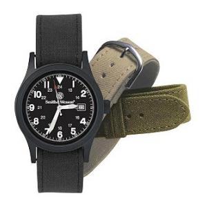 Smith & Wesson® Military Watch with Three Straps (Black Face)
