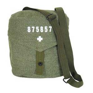 Swiss Gas Mask Bag (Salt and Pepper Olive Drab)