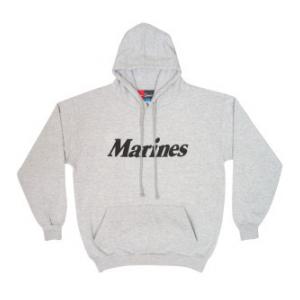 Youth's "Hoodie" Pullover Marines Sweatshirt (Grey)