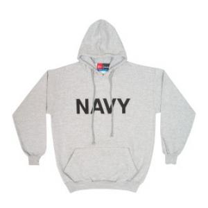 Youth's "Hoodie" Pullover Navy Sweatshirt (Gray)