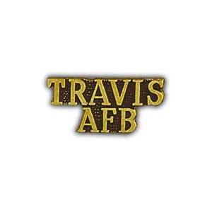 Air Force Scripted Travis AFB Pin