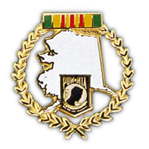 POW * MIA Alaska Pin