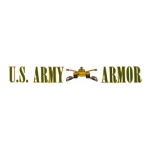 U.S. Army Armor Outside Window Decal