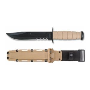 Ka-Bar Coyote Brown Fighting Knife (Serrated Edge)