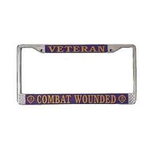 Veteran Combat Wounded License Plate Frame