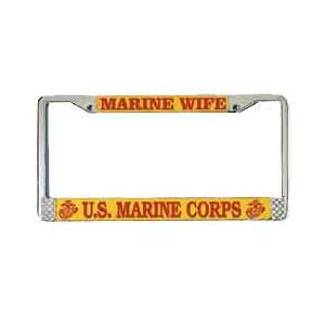 US Marine Corps Marine Wife License Plate Frame