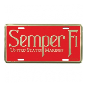 Marine Semper Fi License Plate