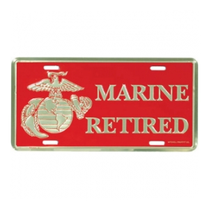 Marine Retired License Plate