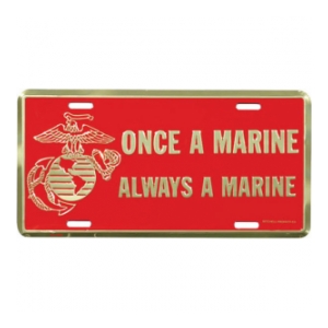 Once A Marine Always A Marine License Plate