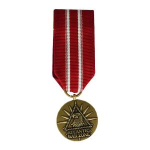 Merchant Marine Atlantic War Zone Medal (Miniature Size)