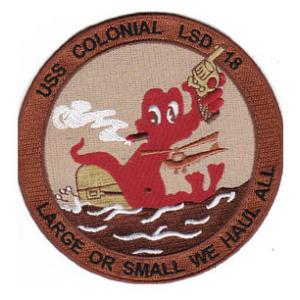 USS Colonial LSD-18 Ship Patch