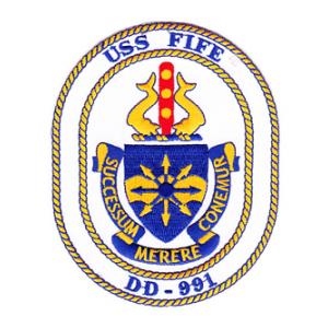 USS Fife DD-991 Ship Patch