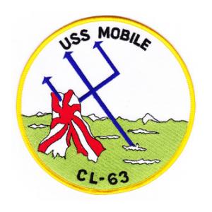 USS Mobile CL-63 Ship Patch